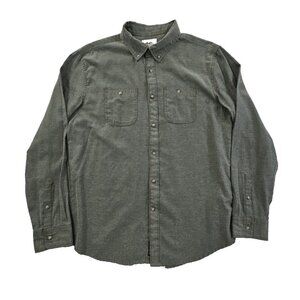 Ecko Unltd. Button Down Shirt Men's L Green Chambray Long Sleeve EUC LN